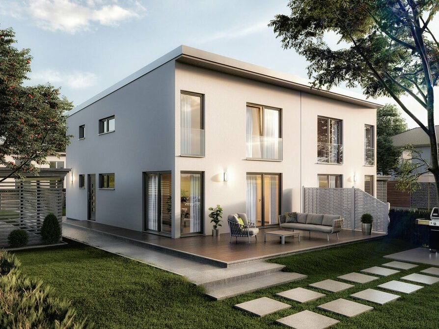 Ihr neues Zuhause: Doppelhaus Aura 136 – Urbanes Wohnen mit Eleganz und Komfort